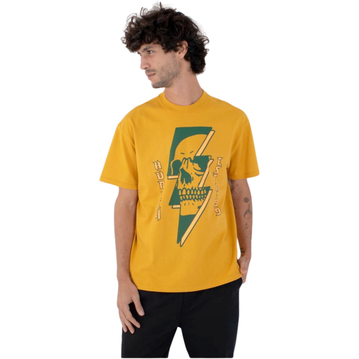 2026 Hurley Mens Bolt Short Sleeve Tee HFA25MMTS04627 - Yellow
